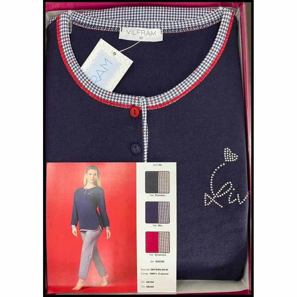 Pigiama Donna Manica Lunga 52235