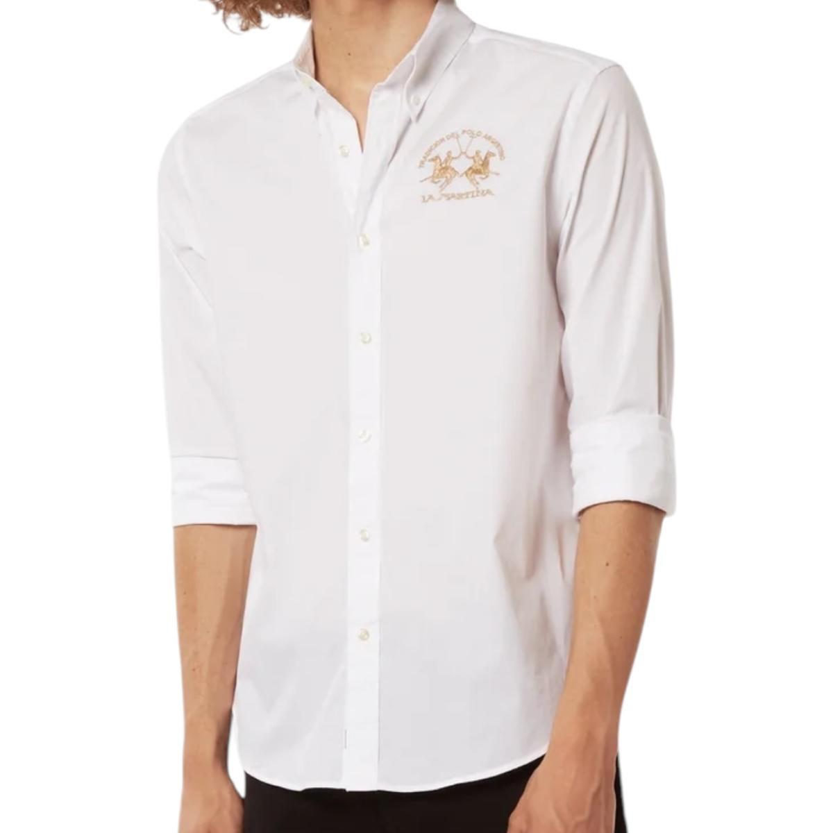 Camicia Uomo La Martina CCMC01 WH PP003 white