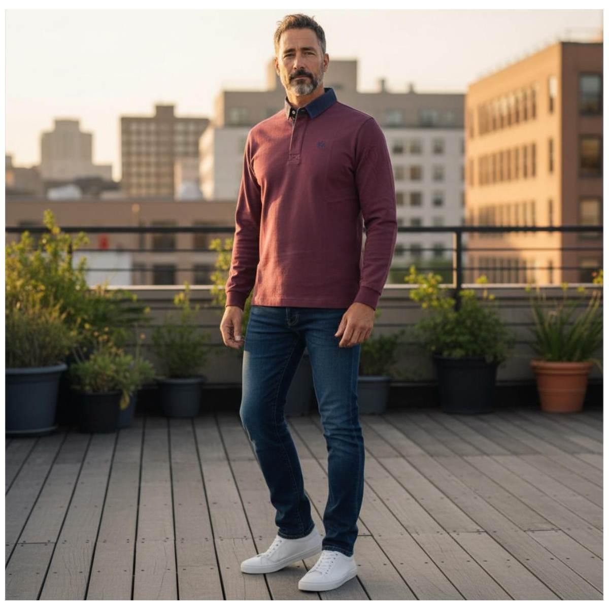 Polo Ml Uomo La Martina MBP007 WH Port