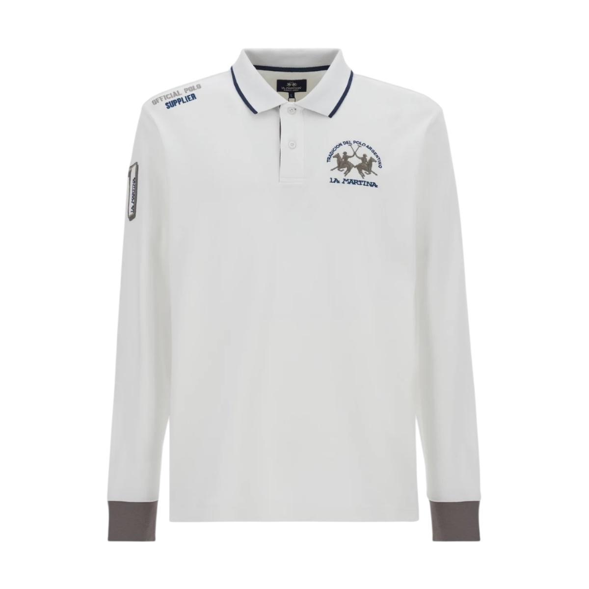 Polo Ml Uomo La Martina MBP300 WH Bianco