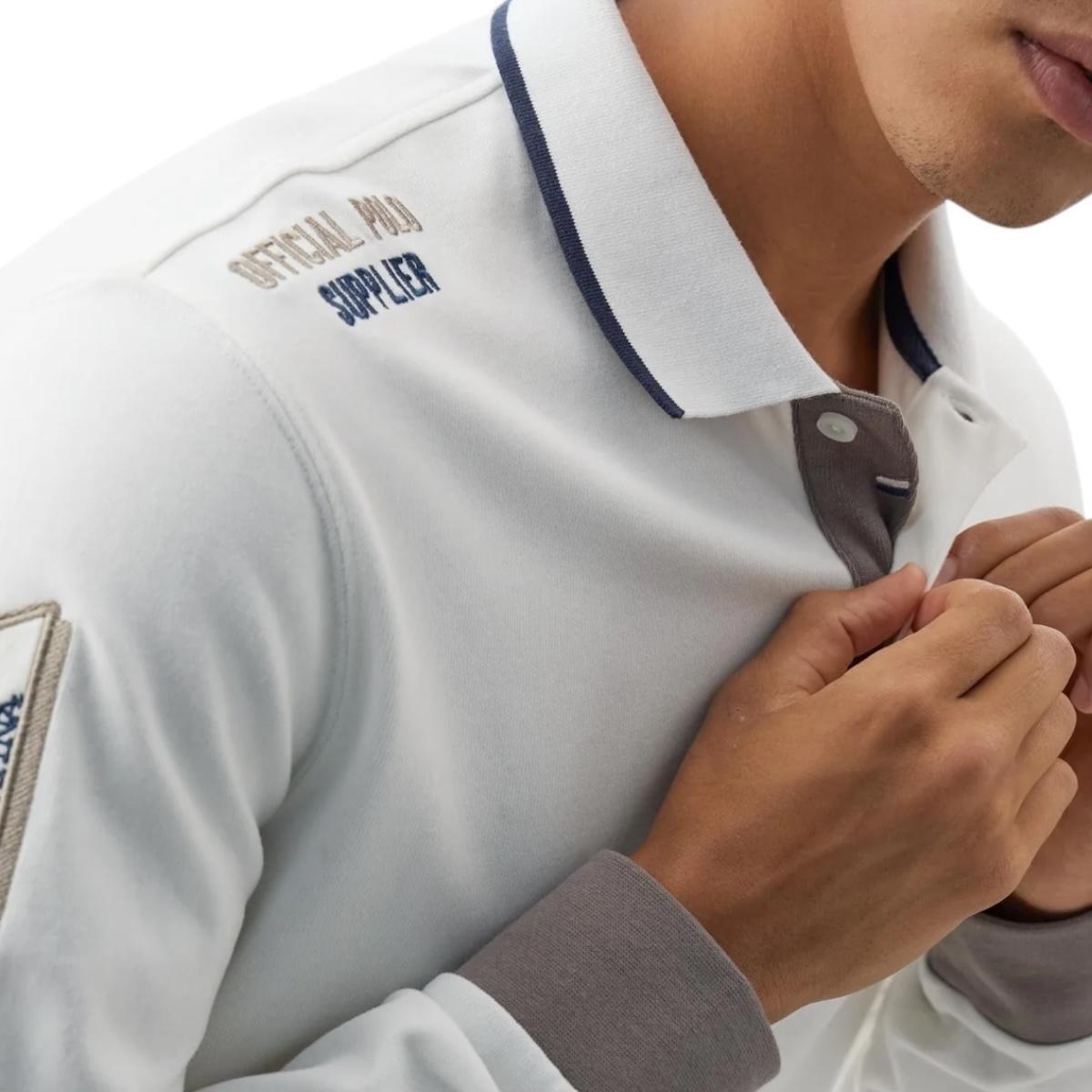 Polo Ml Uomo La Martina MBP300 WH Bianco