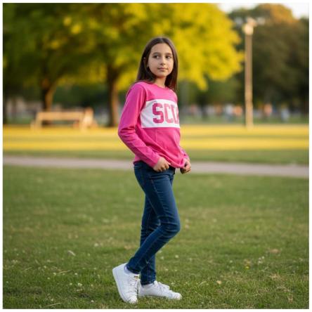 T-Shirt Ml Ragazza GCDS 2214JF1