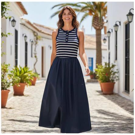 Abito Donna Tommy W49628 Rigato