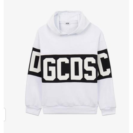 Felpa Ragazzo/a GCDS FW26E583 White/Black
