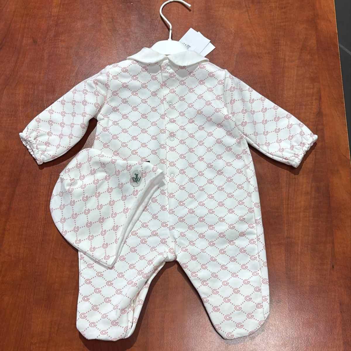 Set Tutina+Berreto Baby G.Gucci SETG12S latte
