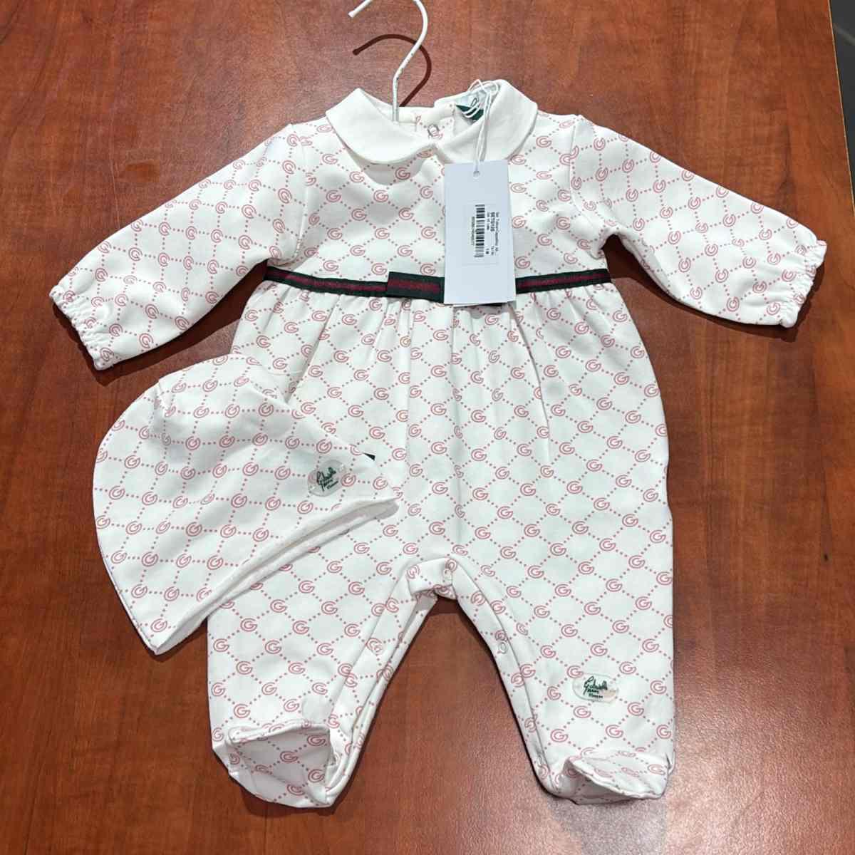 Set Tutina+Berreto Baby G.Gucci SETG12S latte