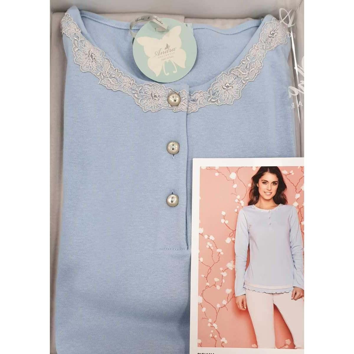 Pigiama Donna Manica Lunga 8401