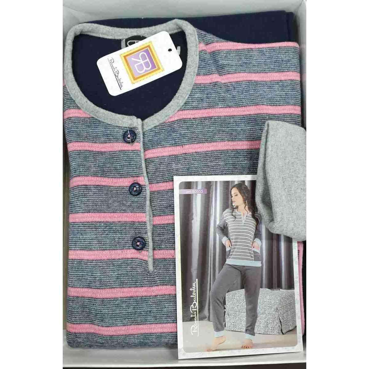 Pigiama Donna Manica Lunga Rb Bd555